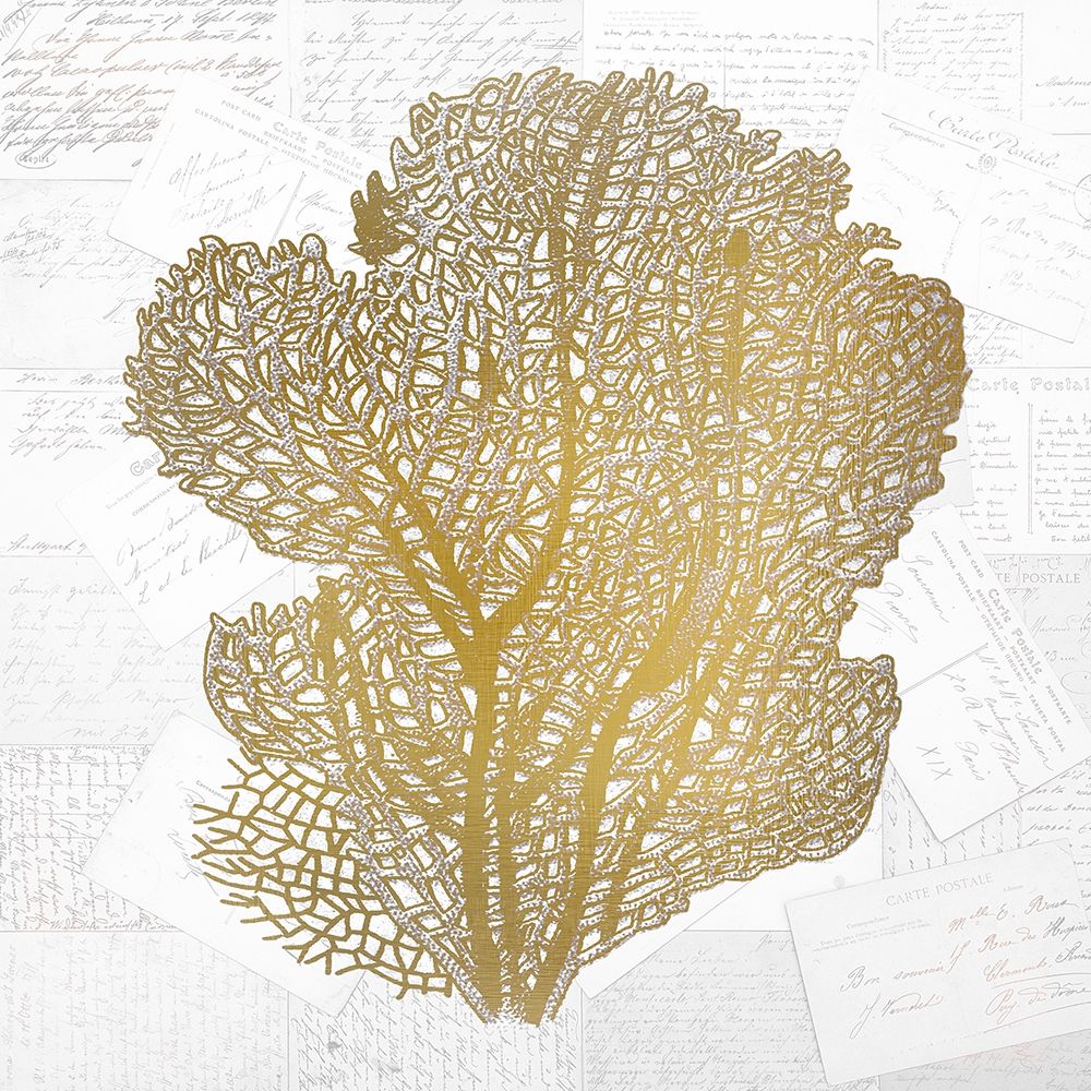 Gold Coral 4 art print by Kimberly Allen for $57.95 CAD