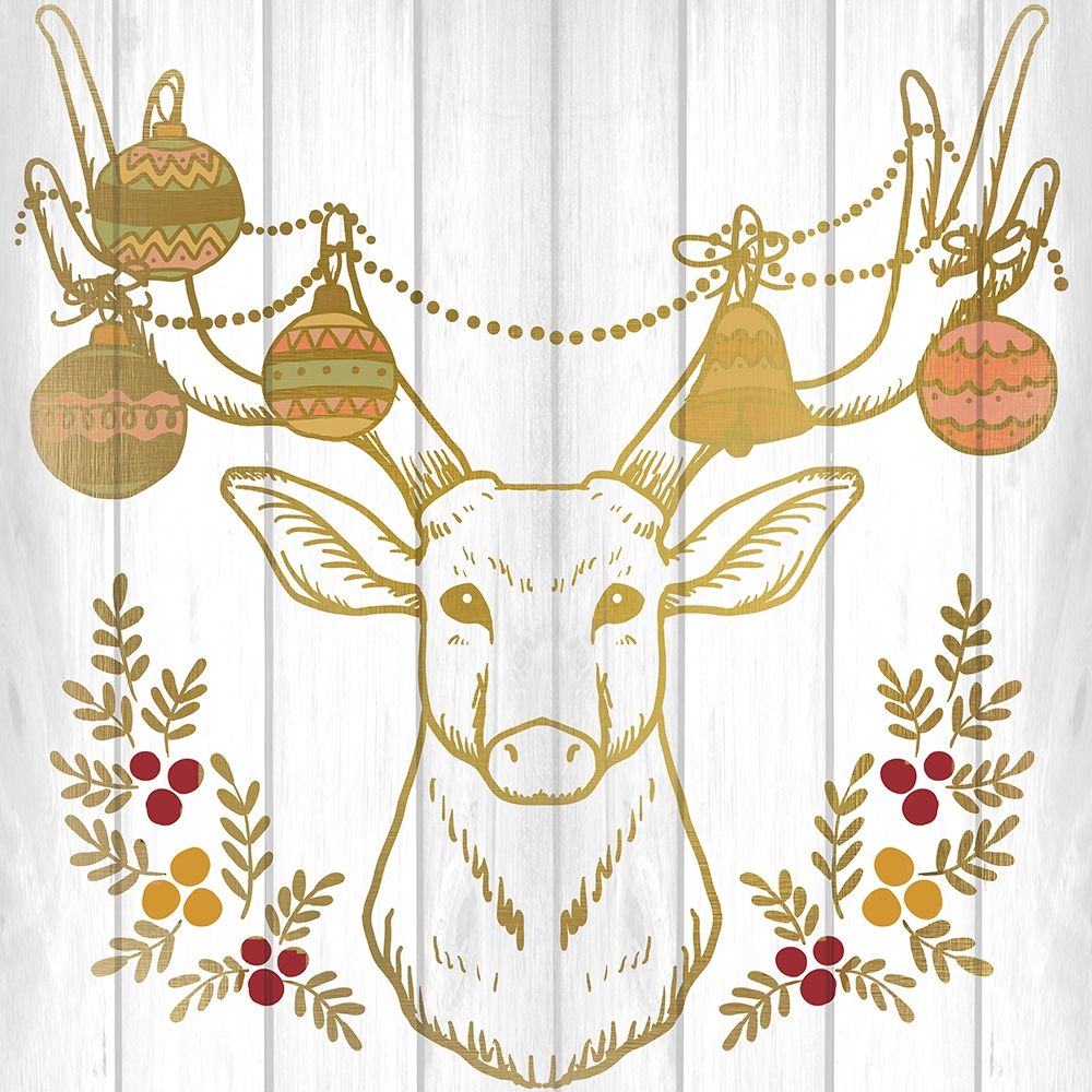 Christmas Antlers art print by Kimberly Allen for $57.95 CAD