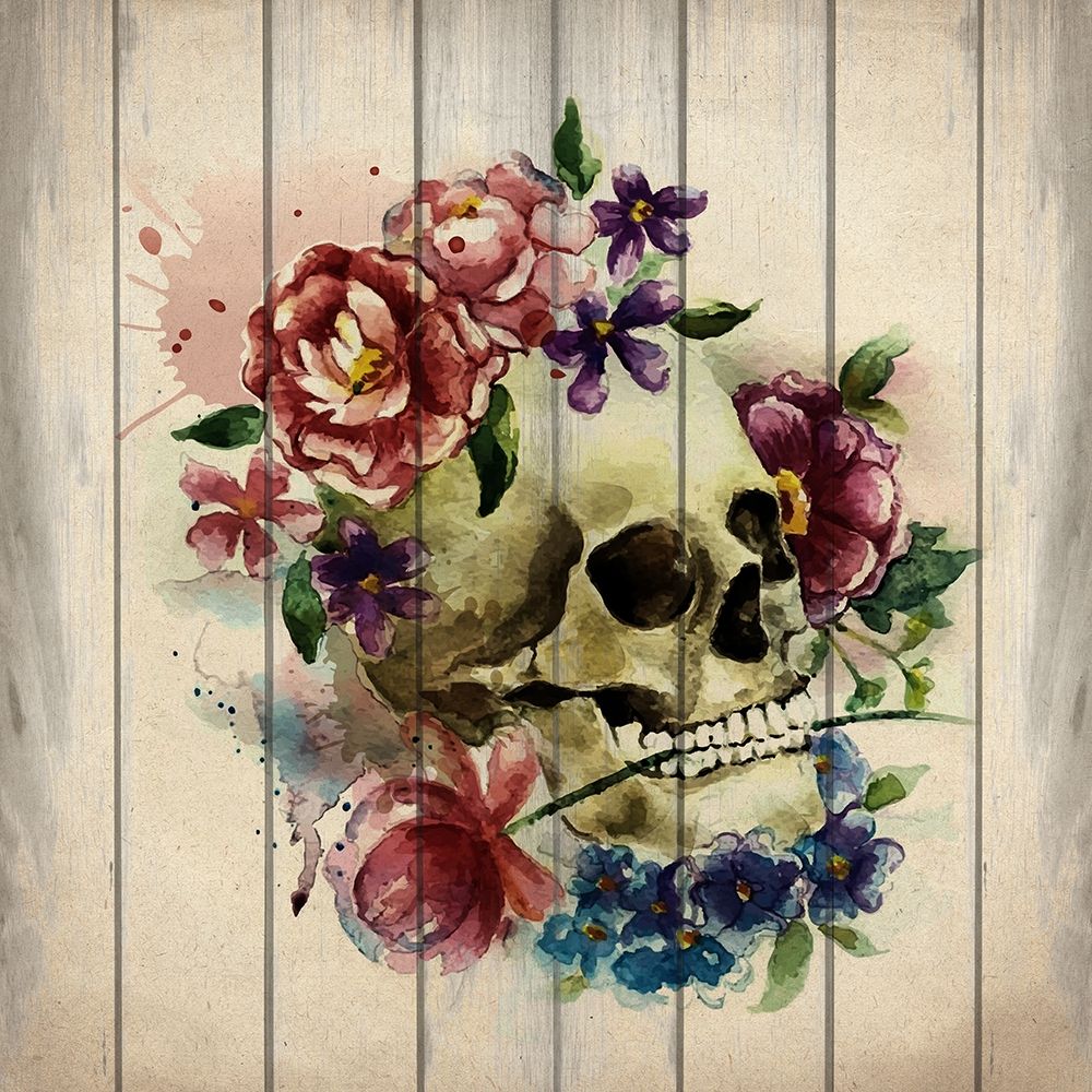 Floral Skull 1 art print by Kimberly Allen for $57.95 CAD