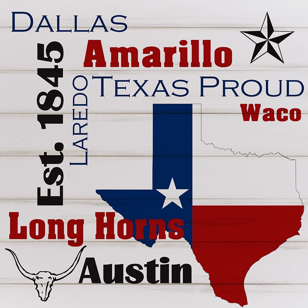 Texas art print by Kimberly Allen for $57.95 CAD