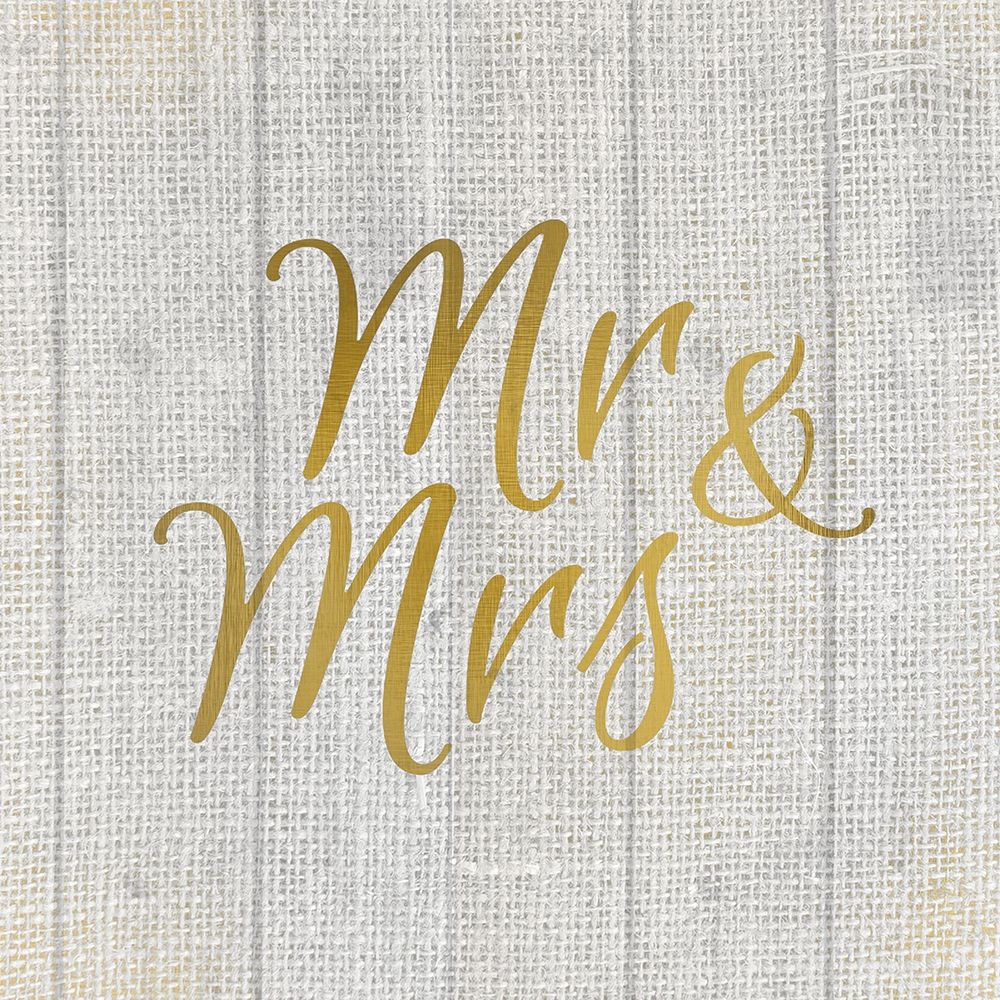 Mr and Mrs Burlap art print by Kimberly Allen for $57.95 CAD