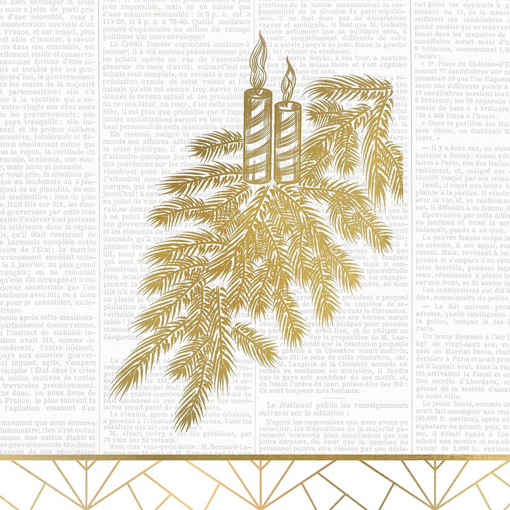 Newspaper Christmas art print by Kimberly Allen for $57.95 CAD