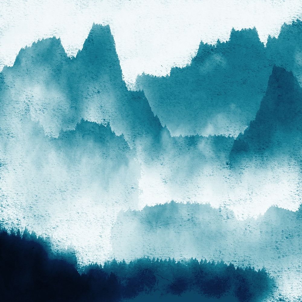 Mountain Mist Teal 1 art print by Kimberly Allen for $57.95 CAD