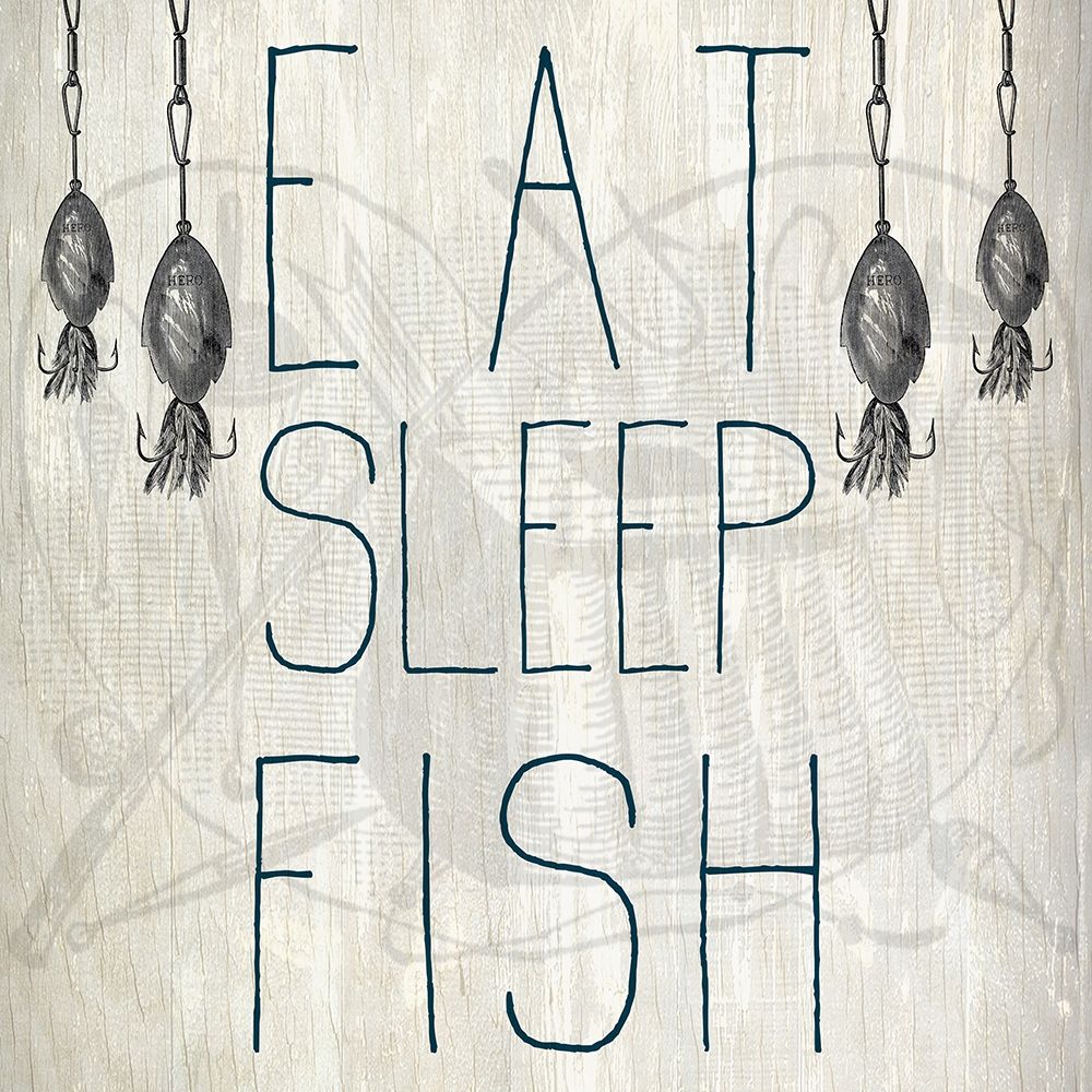 Eat Sleep Fish art print by Kimberly Allen for $57.95 CAD