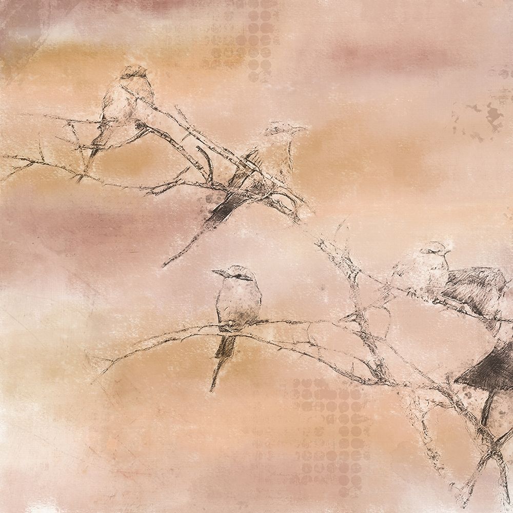 Pink Sunset Birds art print by Kimberly Allen for $57.95 CAD