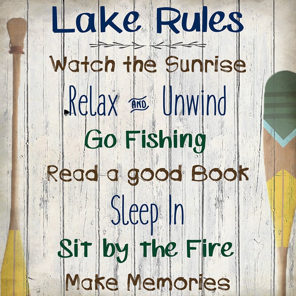 Lake Rules art print by Kimberly Allen for $57.95 CAD