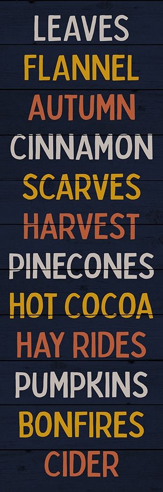 Autumn Words Blue art print by Gigi Louise for $57.95 CAD