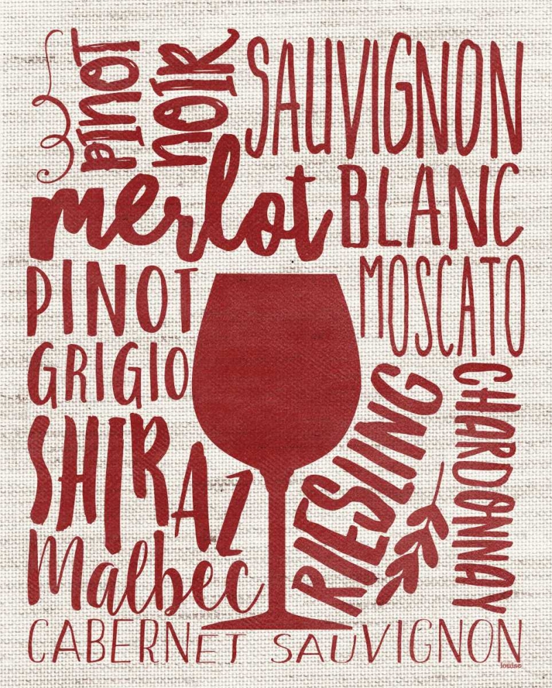 Wine Types art print by Gigi Louise for $57.95 CAD