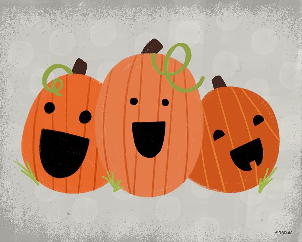 Happy Pumpkins art print by Gigi Louise for $57.95 CAD