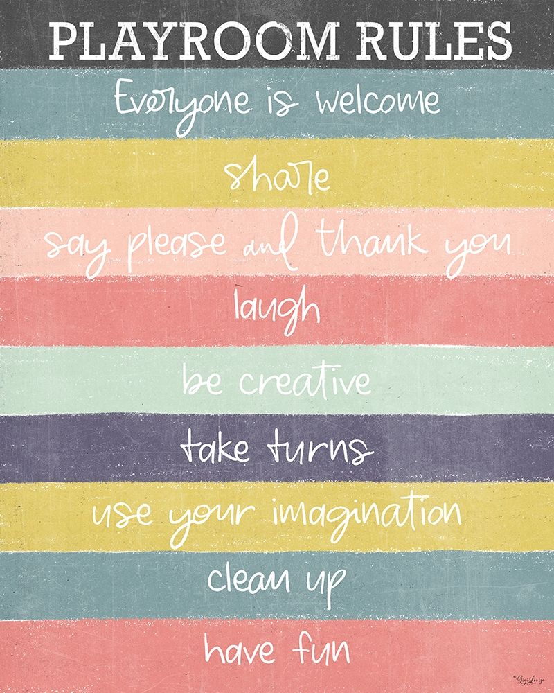 Playroom Rules v2 art print by Gigi Louise for $57.95 CAD