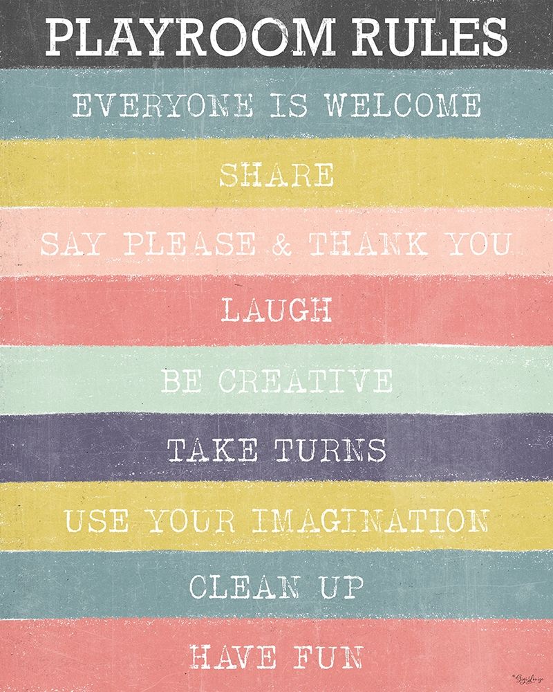Playroom Rules art print by Gigi Louise for $57.95 CAD