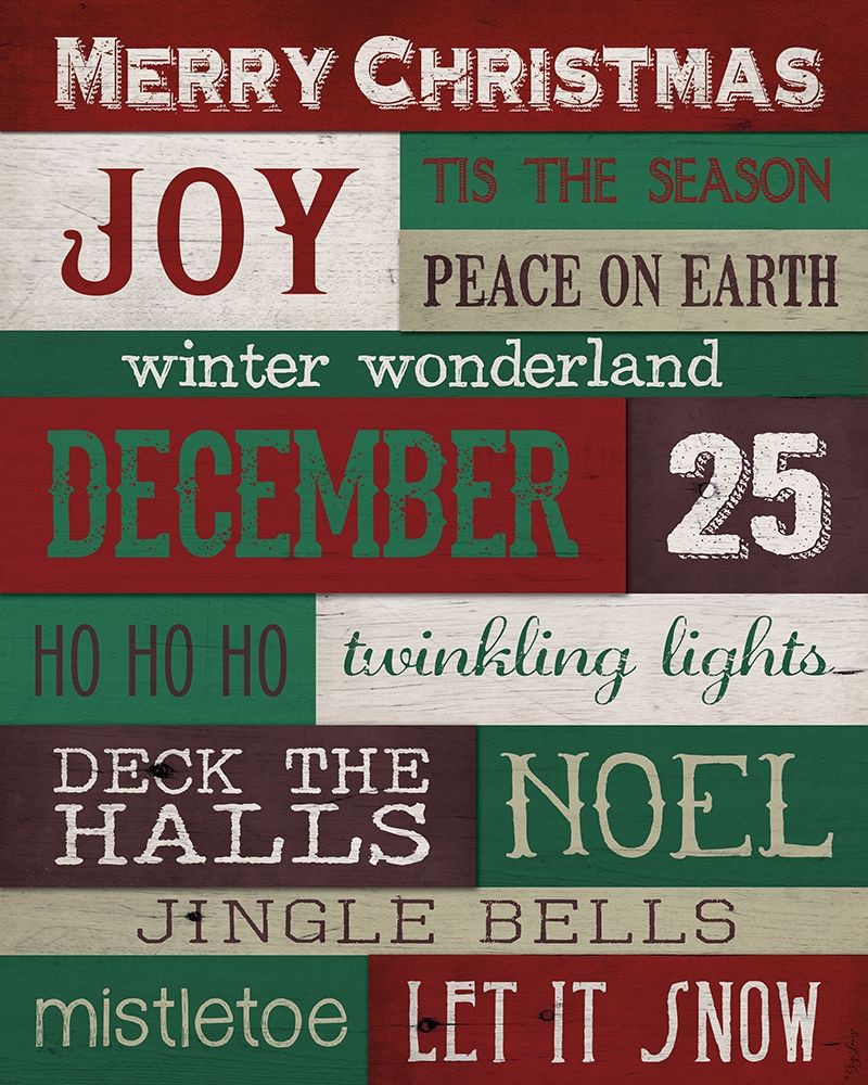 Christmas Text 2 art print by Gigi Louise for $57.95 CAD