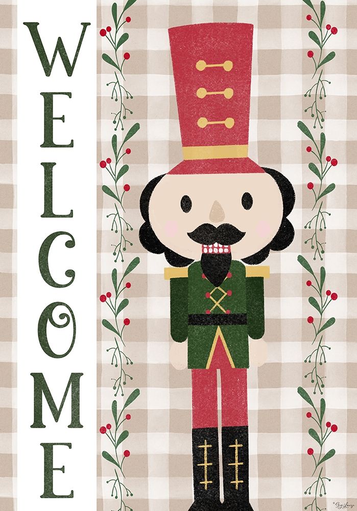 Welcome Nutcracker Flag art print by Gigi Louise for $57.95 CAD