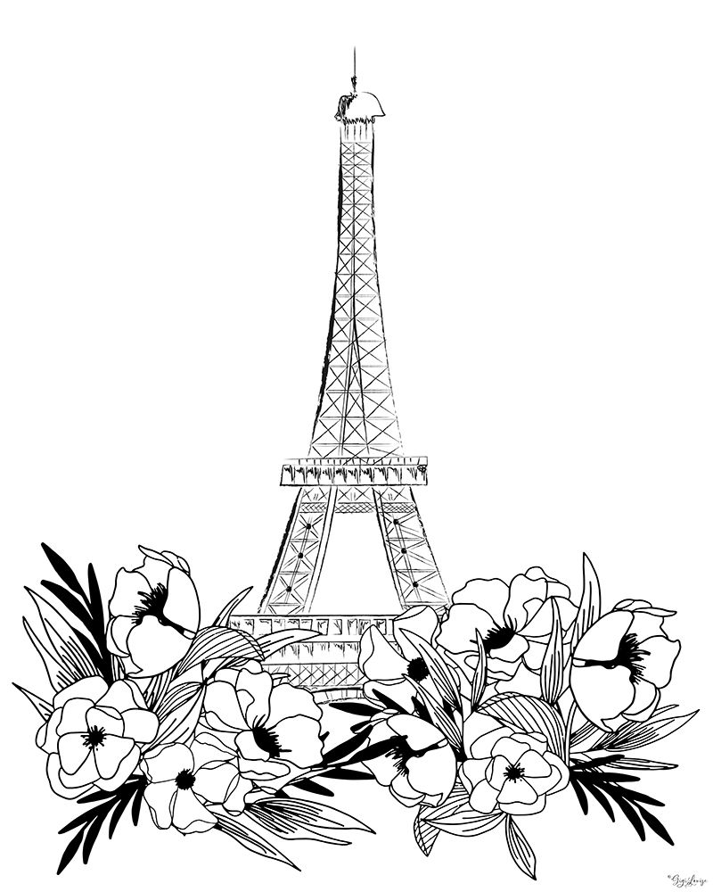 Eiffel Black White art print by Gigi Louise for $57.95 CAD