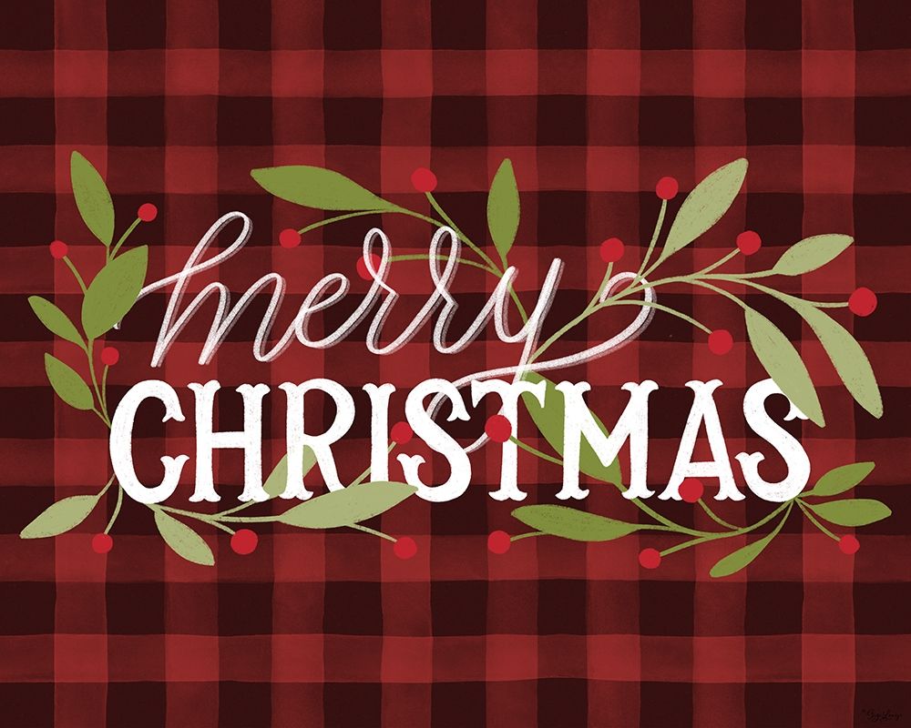 Christmas Plaid art print by Gigi Louise for $57.95 CAD