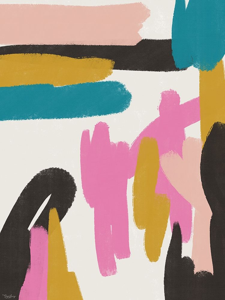 Pink Abstract art print by Gigi Louise for $57.95 CAD
