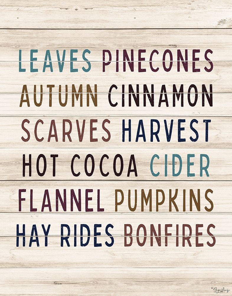 Autumn Words art print by Gigi Louise for $57.95 CAD