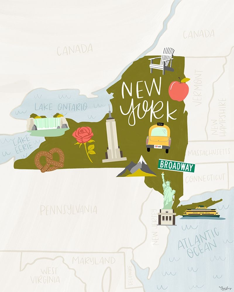 New York Icons art print by Gigi Louise for $57.95 CAD