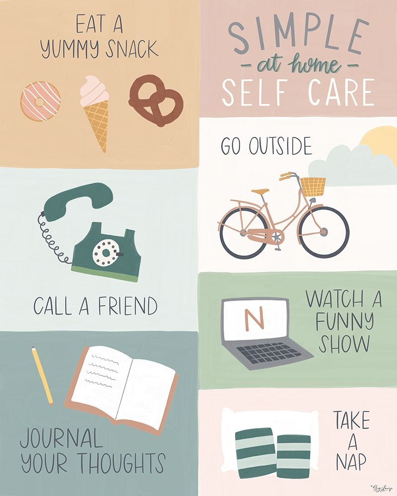 At Home Self Care art print by Gigi Louise for $57.95 CAD