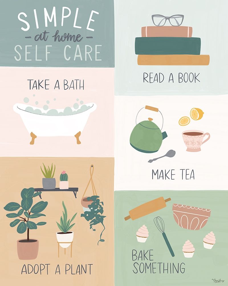 At Home Self Care 2 art print by Gigi Louise for $57.95 CAD