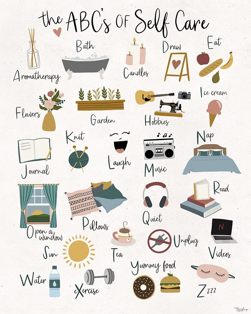 ABC Self Care art print by Gigi Louise for $57.95 CAD