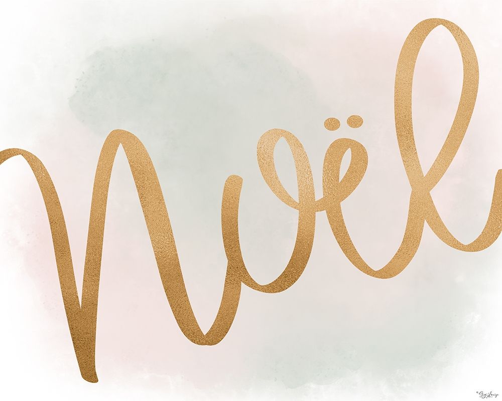 Noel Gold Watercolor art print by Gigi Louise for $57.95 CAD
