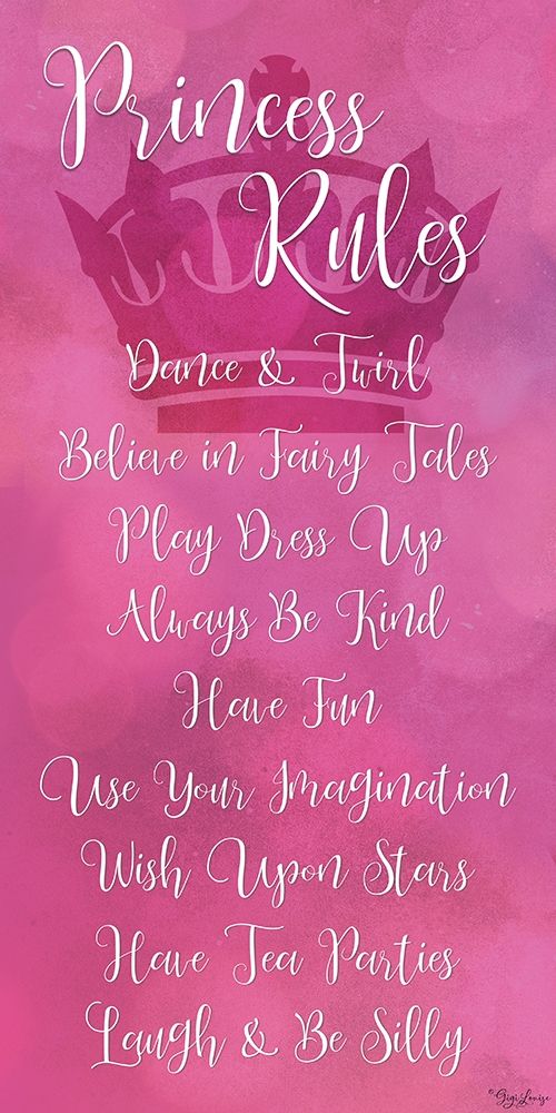 Princess Rules Script art print by Gigi Louise for $57.95 CAD