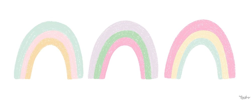 Pastel Rainbows art print by Gigi Louise for $57.95 CAD