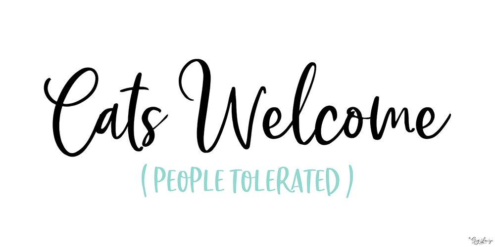 Cats Welcome White art print by Gigi Louise for $57.95 CAD