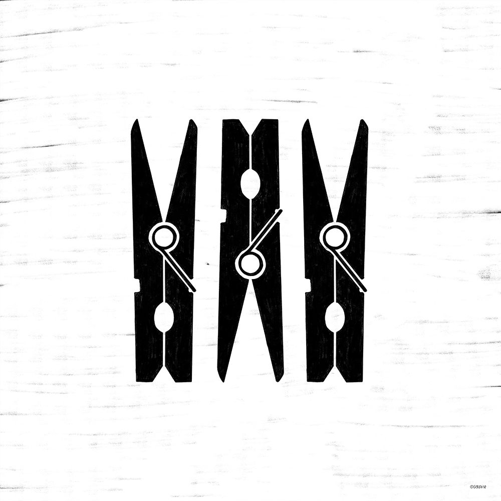 Clothespins art print by Gigi Louise for $57.95 CAD