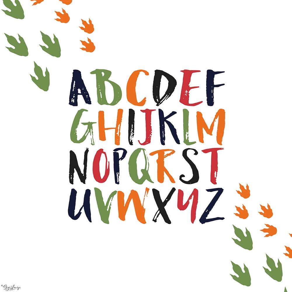 Dinosaur Alphabet art print by Gigi Louise for $57.95 CAD