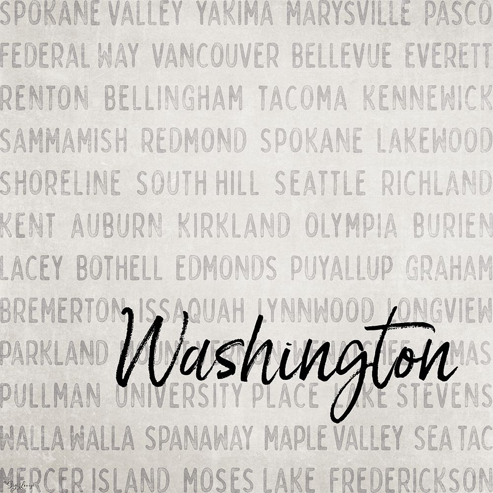 Washington Cities art print by Gigi Louise for $57.95 CAD