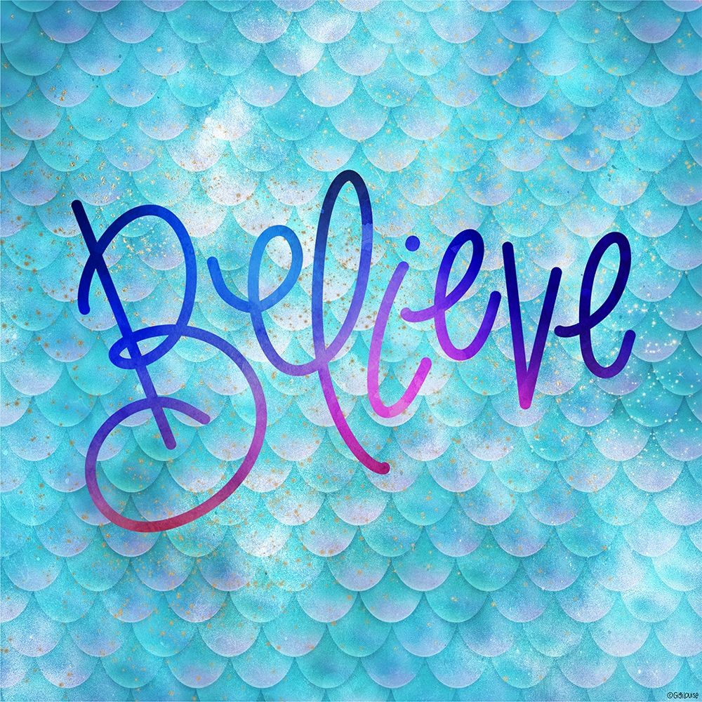 Believe Mermaid art print by Gigi Louise for $57.95 CAD