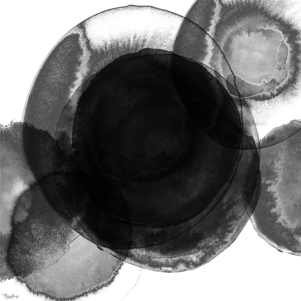 Black Circle Abstract 1 art print by Gigi Louise for $57.95 CAD