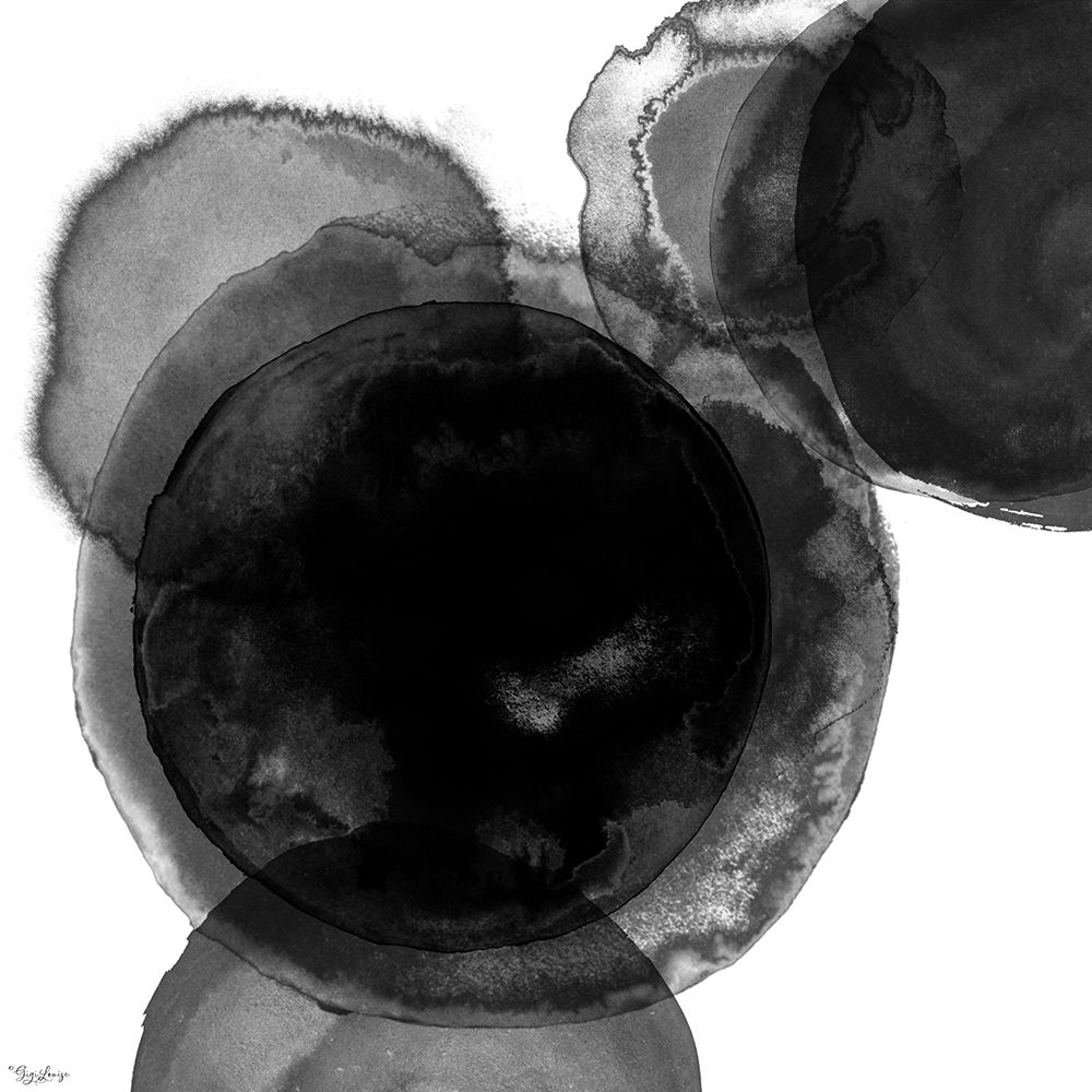 Black Circle Abstract 2 art print by Gigi Louise for $57.95 CAD