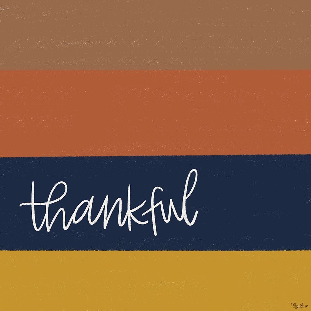 Thankful Stripes art print by Gigi Louise for $57.95 CAD