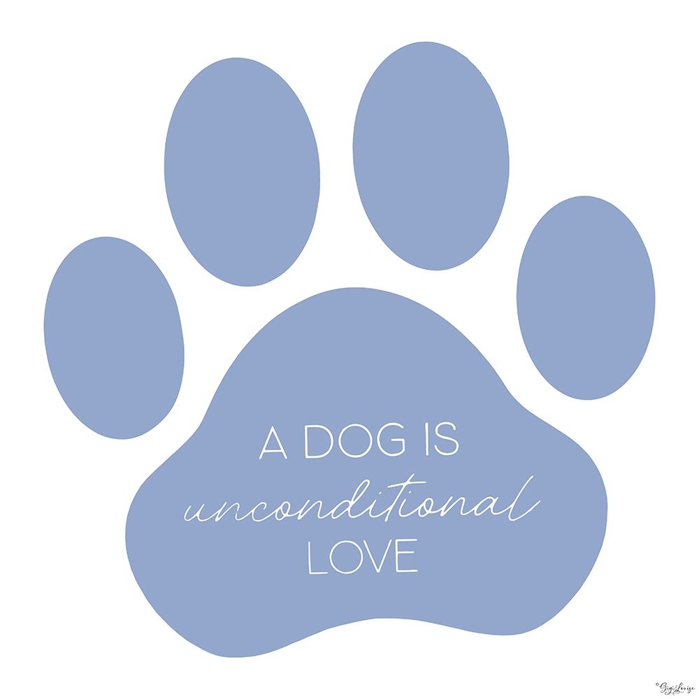 Blue Paw Print art print by Gigi Louise for $57.95 CAD