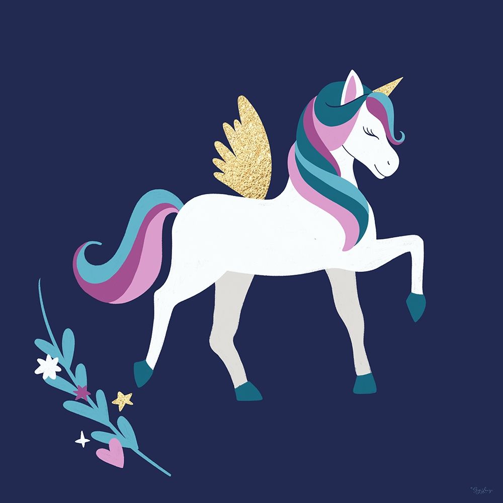 Unicorn Left art print by Gigi Louise for $57.95 CAD