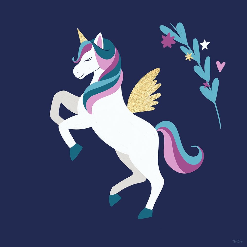 Unicorn Right art print by Gigi Louise for $57.95 CAD