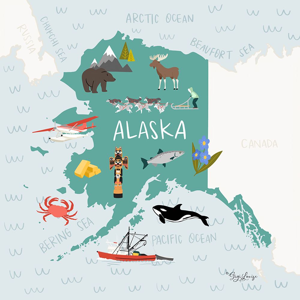 Alaska art print by Gigi Louise for $57.95 CAD