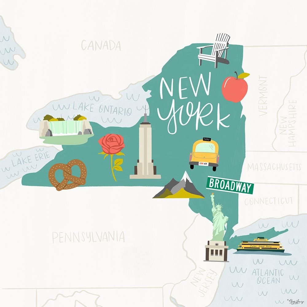New York Icons art print by Gigi Louise for $57.95 CAD