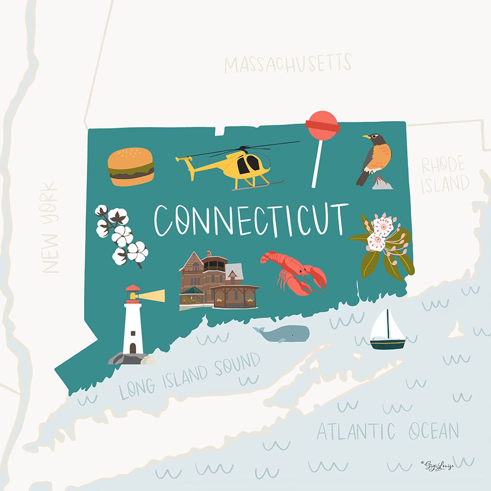 Connecticut art print by Gigi Louise for $57.95 CAD