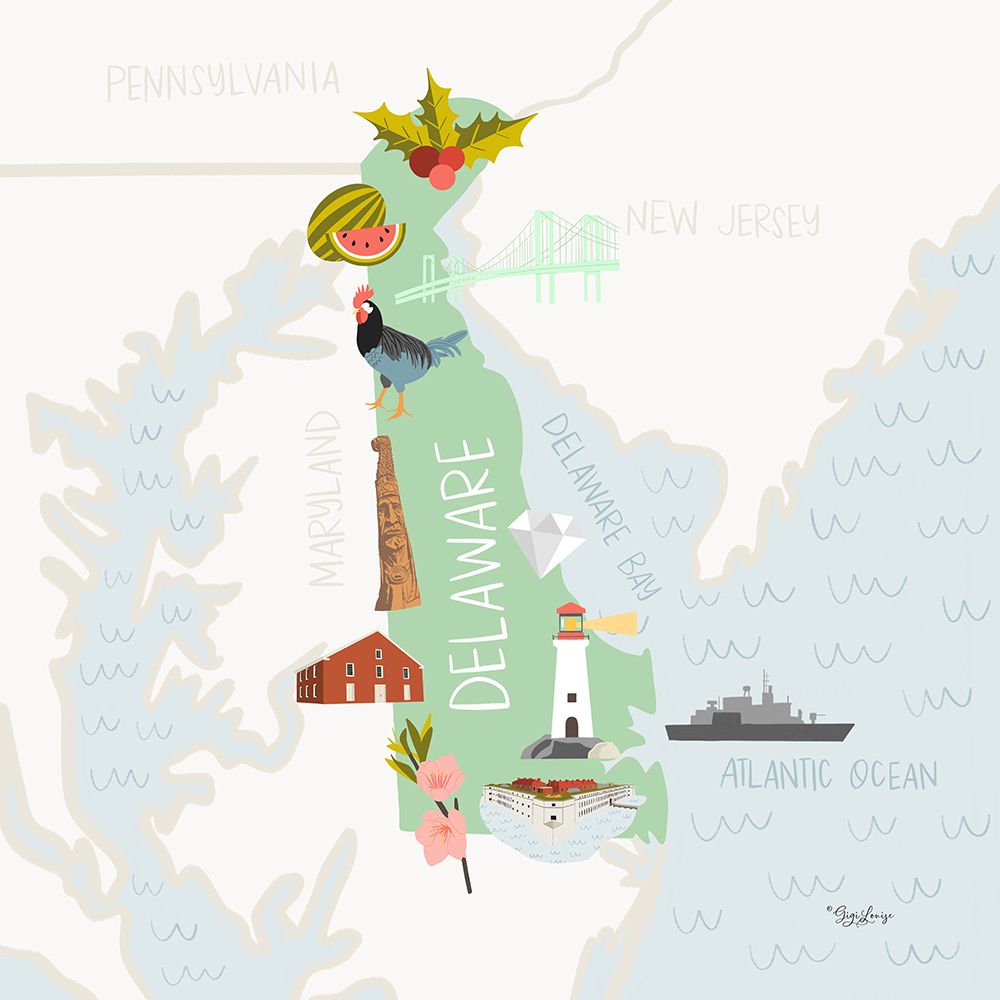 Delaware art print by Gigi Louise for $57.95 CAD