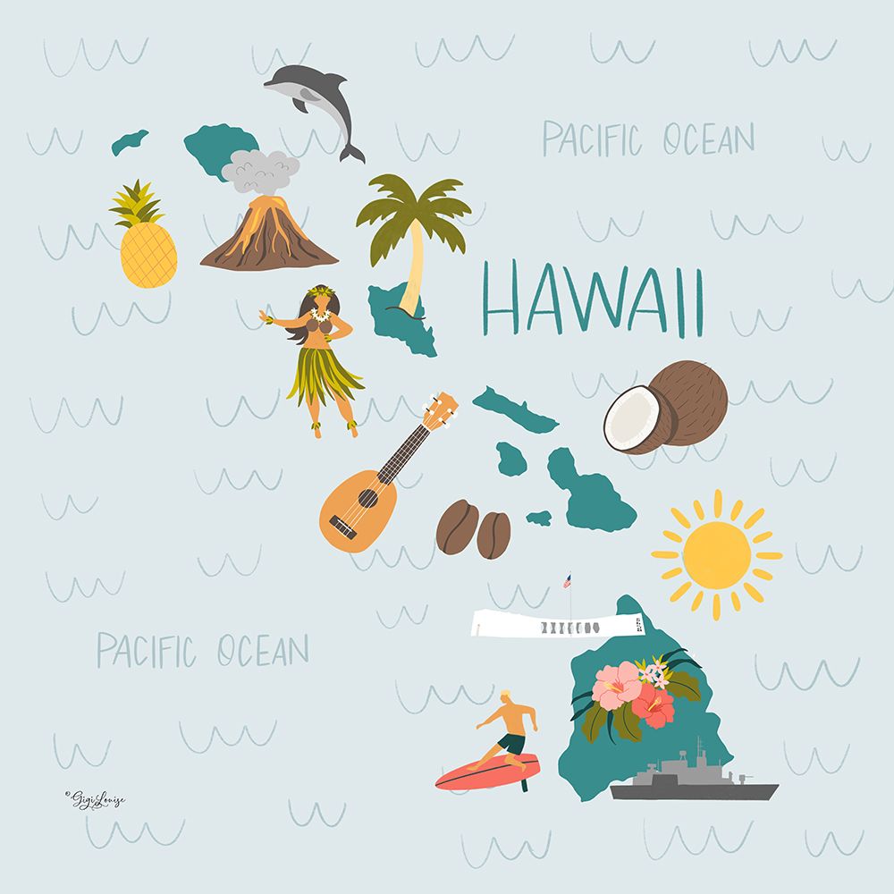 Hawaii art print by Gigi Louise for $57.95 CAD