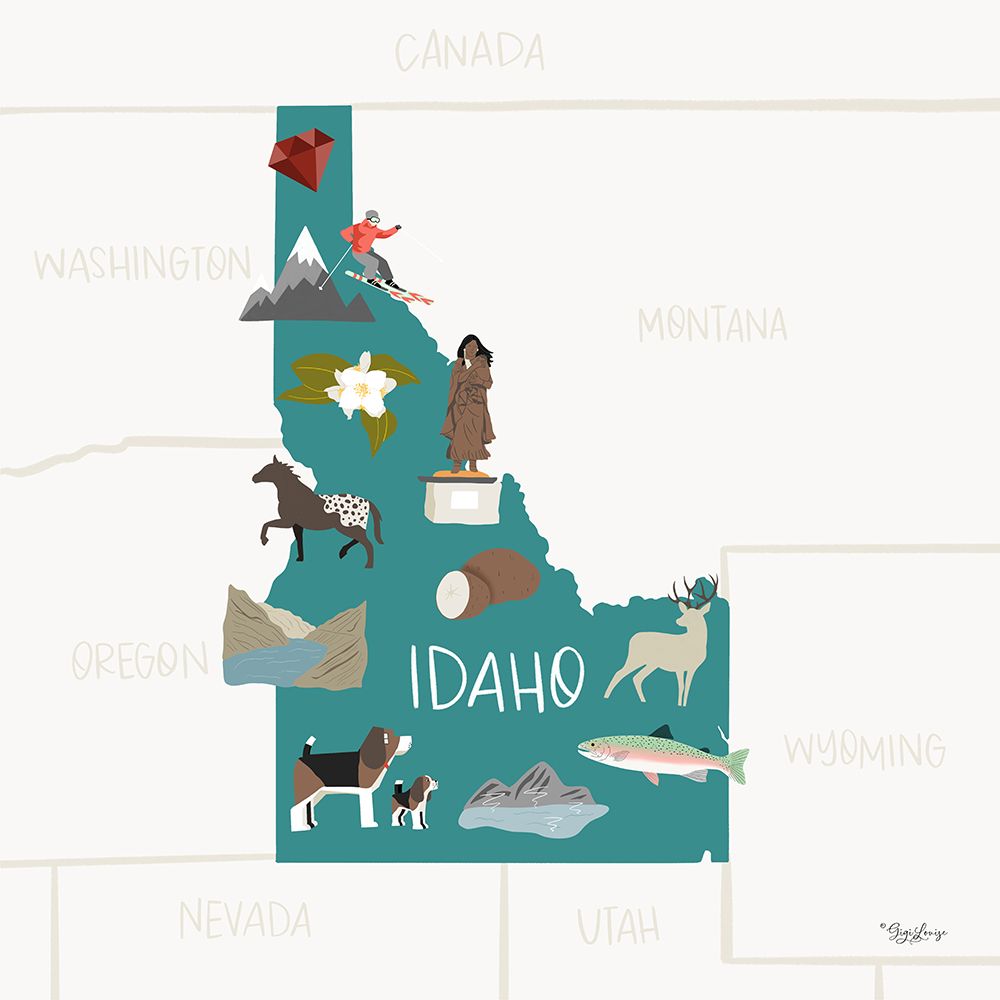 Idaho art print by Gigi Louise for $57.95 CAD