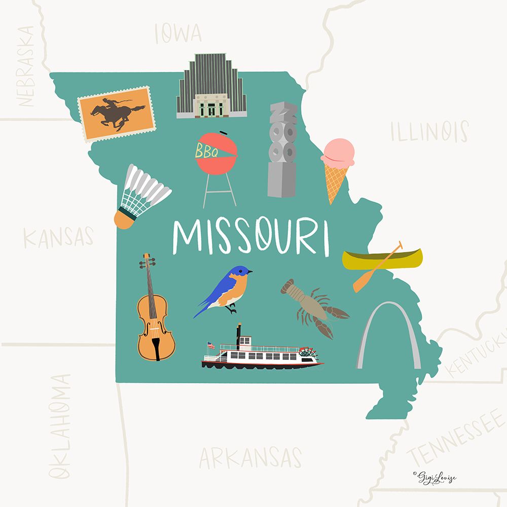 Missouri art print by Gigi Louise for $57.95 CAD