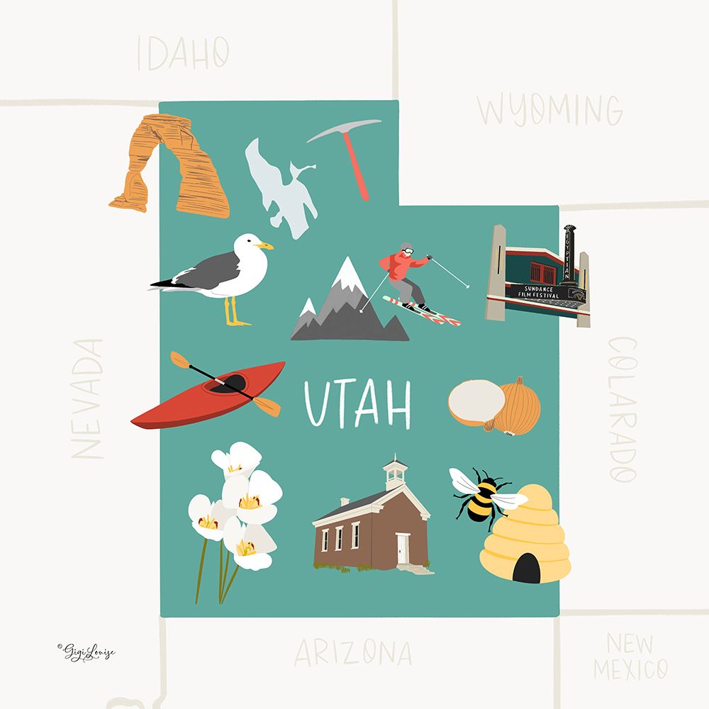 Utah art print by Gigi Louise for $57.95 CAD