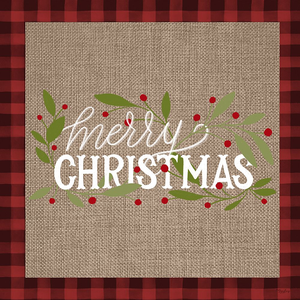Christmas Plaid art print by Gigi Louise for $57.95 CAD
