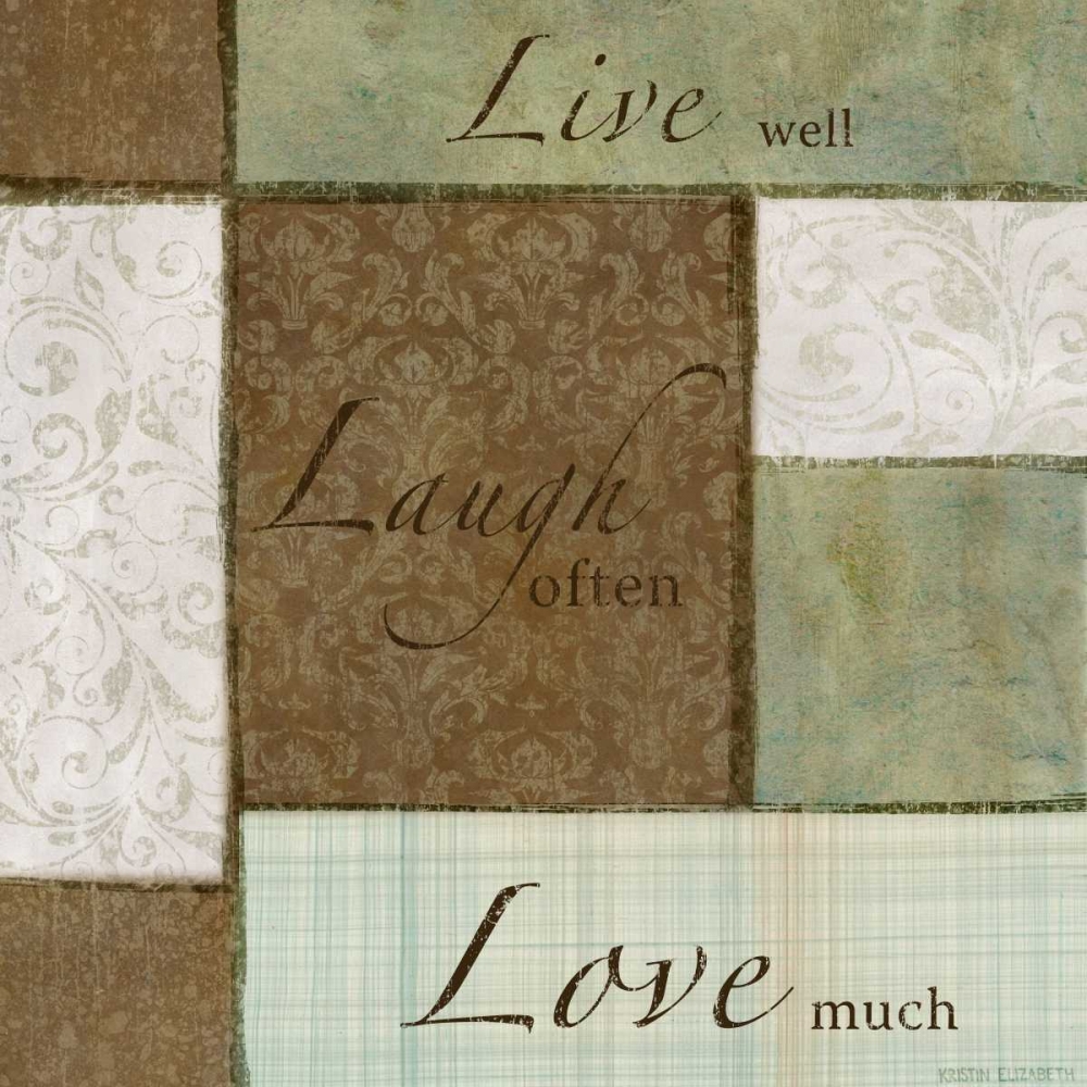Live Laugh Love I art print by Kristin Emery for $57.95 CAD