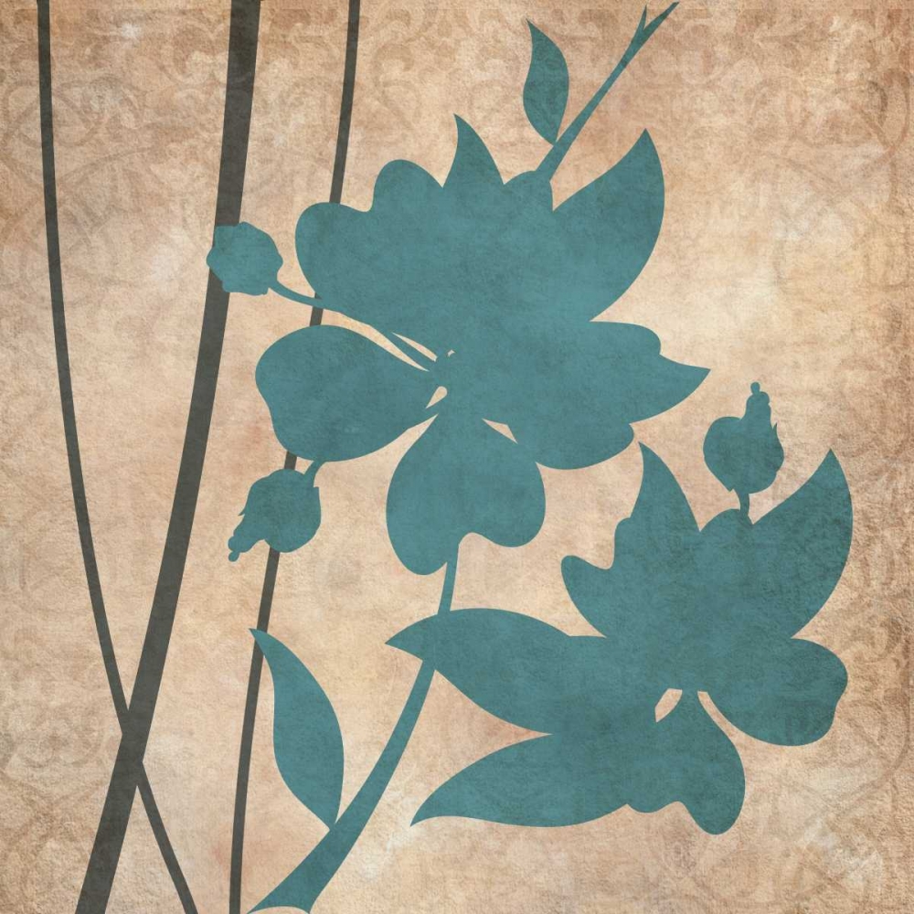Blue and Gray Flowers I art print by Kristin Emery for $57.95 CAD